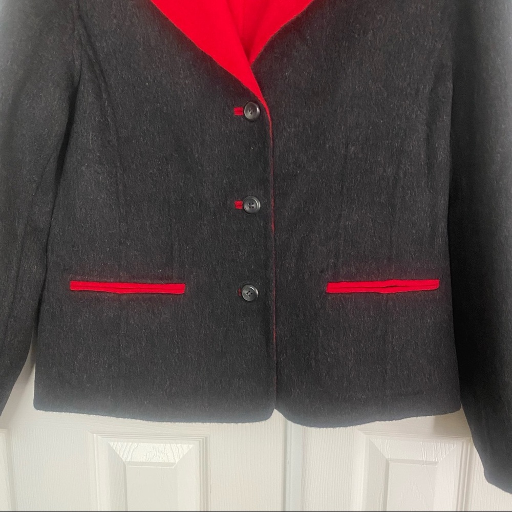 Pendleton Expression Reversible Gray & Red Merino… - image 4